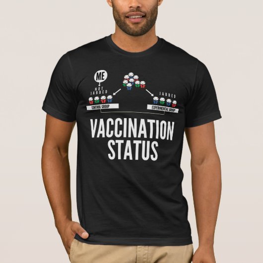 T-shirt État de la vaccination - Je fais partie du groupe  (Devant)