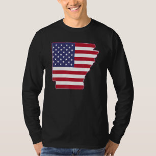 T-shirt État de l'Arkansas USA Drapeau Américain Patriotiq