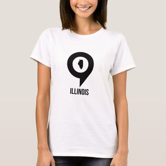 T-shirt État de l'Illinois (Devant)