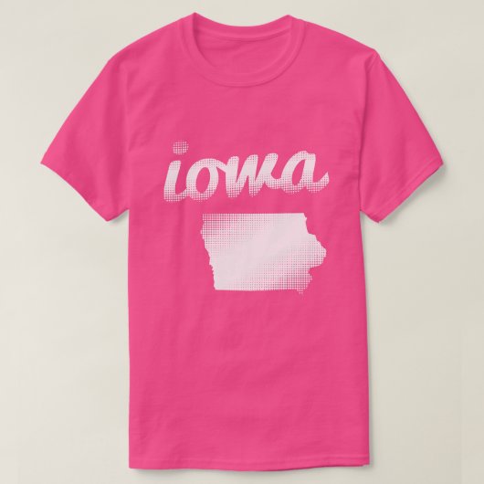 T-shirt État de l'Iowa dans le blanc (Design devant)