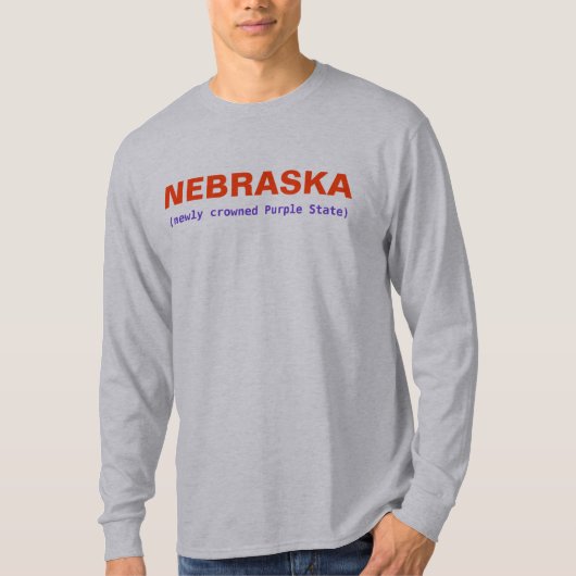 T-SHIRT ÉTAT DE POURPRE DU NÉBRASKA (Devant)
