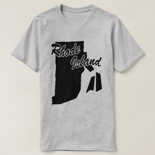 T-shirt État De Rhode Island Shape (Design devant)