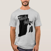 T-shirt État De Rhode Island Shape (Devant)