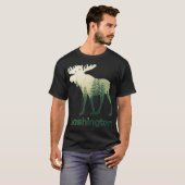 T-shirt État De Washington Moose Forest Tree Hunter Wildl (Devant entier)