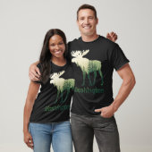 T-shirt État De Washington Moose Forest Tree Hunter Wildl (Unisexe)