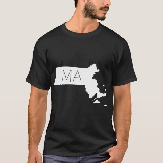 T-SHIRT ÉTAT DES MASSACHUSETTS AVEC CODE (Devant)
