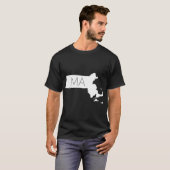 T-SHIRT ÉTAT DES MASSACHUSETTS AVEC CODE (Devant entier)