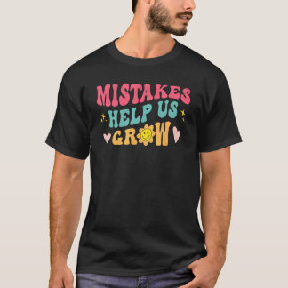 T-shirt État d'esprit de croissance groovy positif enseign
