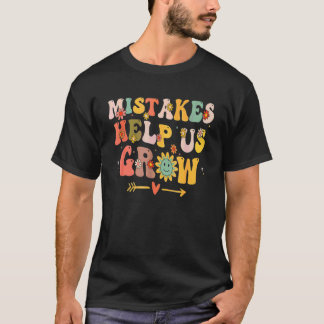 T-shirt État d'esprit de croissance groovy positif enseign
