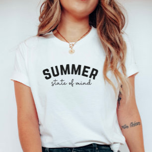 T-shirt État d'esprit d'été ; Vibes minimalistes d'été