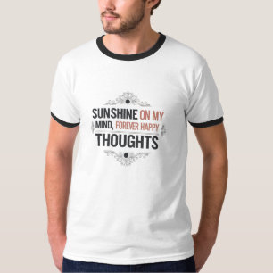 T-shirt État d'esprit rétro Sunshine – Tee classique à enc