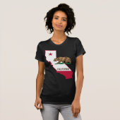 T-shirt État d'ours et de drapeau de la Californie (Devant entier)