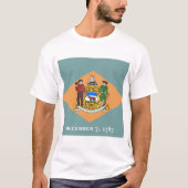 T-shirt Etat du Delaware Drapeau Unisex (Devant)