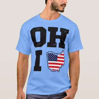 T-shirt Etat du Drapeau Ohio USA