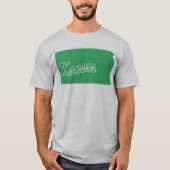 T-shirt État du Kansas Shape (Devant)