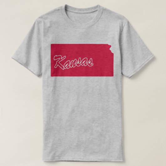 T-shirt État du Kansas Shape (Design devant)