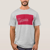 T-shirt État du Kansas Shape (Devant)