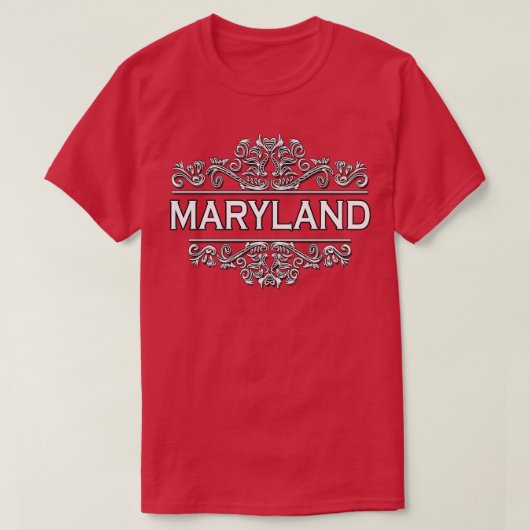 T-shirt État du Maryland (Design devant)