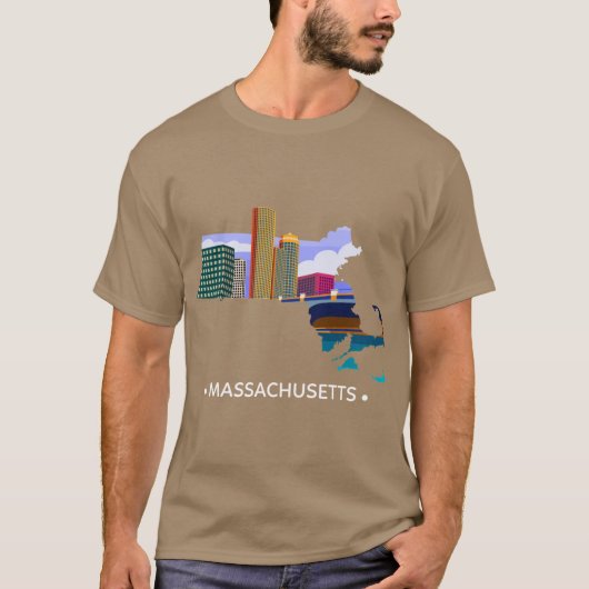 T-shirt État du Massachusetts 1 (Devant)