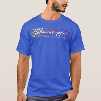 T-shirt État du Mississippi de style rétro