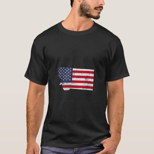 T-shirt État Du Montana Plan Avec Drapeau Us Add026A (Devant)