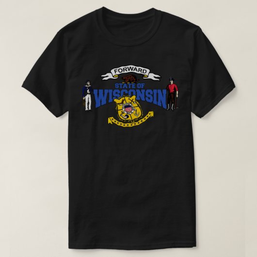 T-shirt État du Wisconsin (Design devant)