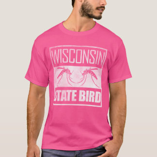 T-shirt État du Wisconsin rétro des moustiques