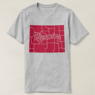 T-shirt État du Wyoming Shape