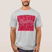 T-shirt État du Wyoming Shape (Devant)