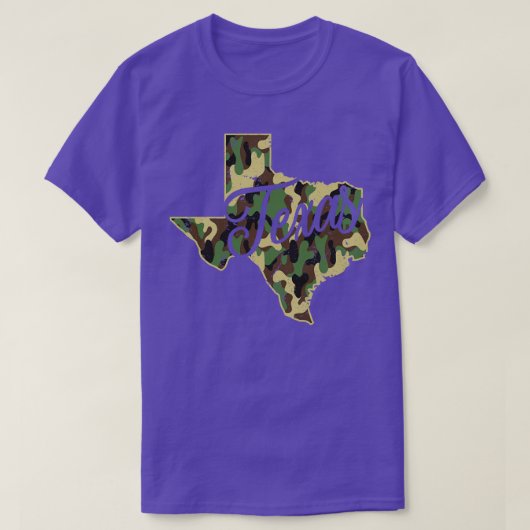 T-shirt État hiérarchique du drapeau du Texas Camo (Design devant)
