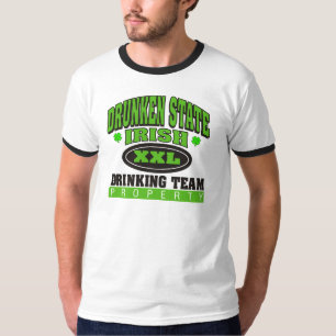 T-shirt État ivre potable irlandais d'équipe