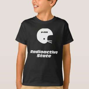 T-shirt État radioactif du casque de football