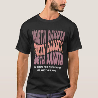 T-shirt État Slogan Du Dakota Du Nord