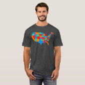 T-shirt État-Unis rétro (Devant entier)