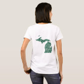 T-shirt État vert des villes du Michigan (Dos entier)