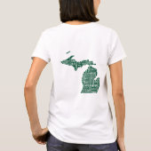 T-shirt État vert des villes du Michigan (Dos)