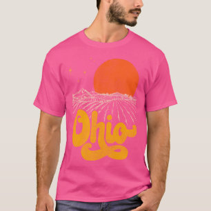 T-shirt État vintage De L'Ohio Siècle Mi-Siècle Distressé