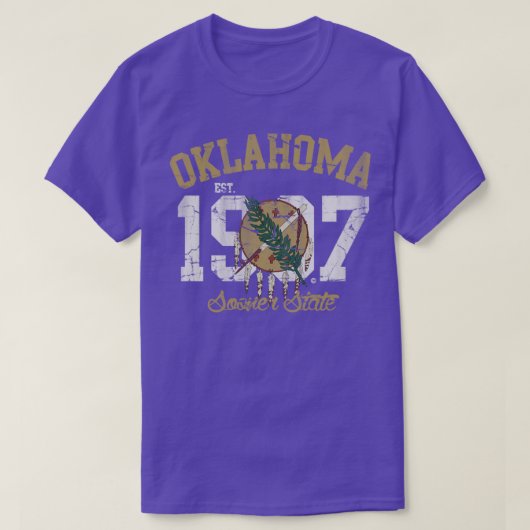 T-shirt État vintage de l'Oklahoma Sooner (Design devant)