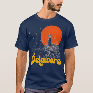 T-shirt Etat vintage du Delaware au milieu du siècle dépri