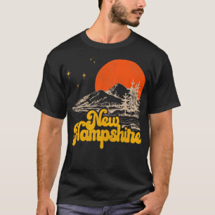T-shirt État vintage du New Hampshire - Distres du milieu