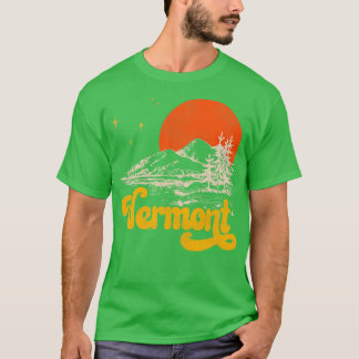 T-shirt État vintage du Vermont Mid Century en détresse Ae