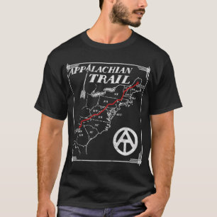 T-shirt États de la carte des sentiers des Appalaches