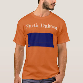 T-shirt États du Dakota du Nord [Conception bleue de la Ma