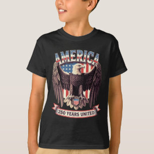 T-shirt États-Unis 250 ans United Bald Eagle Patriotic Fla
