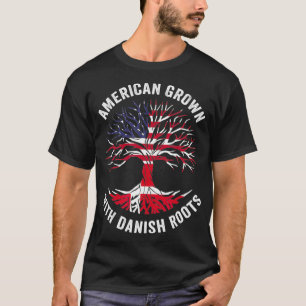 T-shirt Etats-Unis Américain Cultivé Avec Racines Danoises