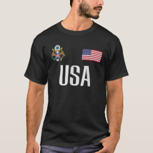 T-shirt Etats-Unis Amérique Drapeau Football Fan Homme Fan