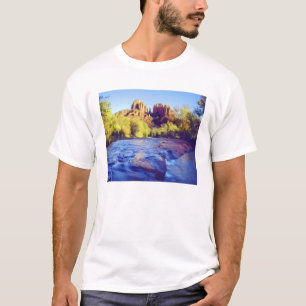 T-shirt États-Unis, Arizona, Sedona. Cathedral Rock reflét