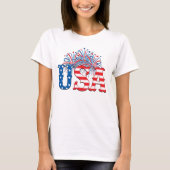 T-shirt États-Unis avec feux d'artifice (Devant)