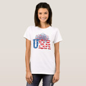 T-shirt États-Unis avec feux d'artifice (Devant entier)