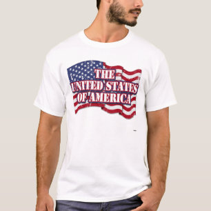 T-shirt États-Unis d'Amérique avec drapeau en détresse